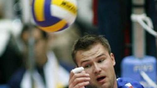 Martin Lébl v utkání volejbalového MS proti USA. Martin Lébl v utkání volejbalového MS proti USA.