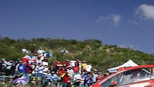 Fin Marcus Grönholm na trati loňské Mexické rallye. Fin Marcus Grönholm na trati loňské Mexické rallye.
