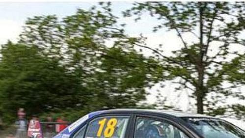 Sláva Ducháček na trati Rallye Lužické hory. Sláva Ducháček na trati Rallye Lužické hory.
