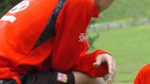 Libor Sionko při tréninku české fotbalové reprezentace. Libor Sionko při tréninku české fotbalové reprezentace.