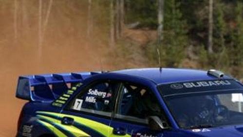 Norský závodník Petter Sollberg na voze Subaru Impreza na trati Australské rallye. Norský závodník Petter Sollberg na voze Subaru Impreza na trati Australské rallye.