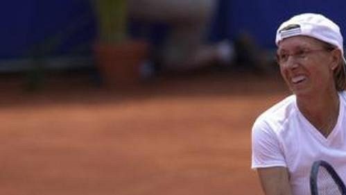 Martina Navrátilová v Praze na Štvanici. Martina Navrátilová v Praze na Štvanici.