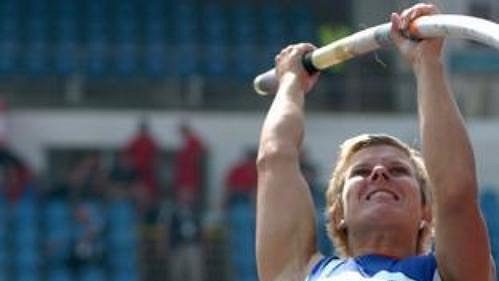 Tyčkařka Pavla Hamáčková. Tyčkařka Pavla Hamáčková.