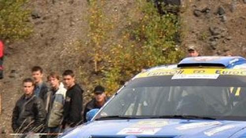 Václav Pech s vozem Ford Focus WRC Václav Pech s vozem Ford Focus WRC