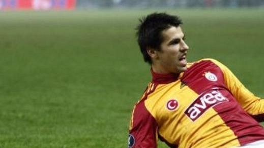 Milan Baroš slaví gól v dresu Galatasaray Istanbul Milan Baroš slaví gól v dresu Galatasaray Istanbul