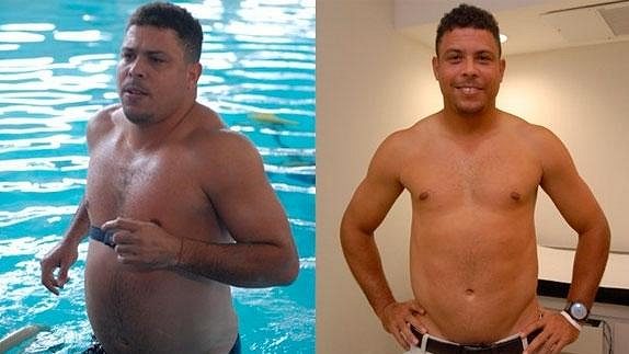 Brazilec Ronaldo nedávno shodil v reality show sedmnáct kilogramů. Brazilec Ronaldo nedávno shodil v reality show sedmnáct kilogramů.