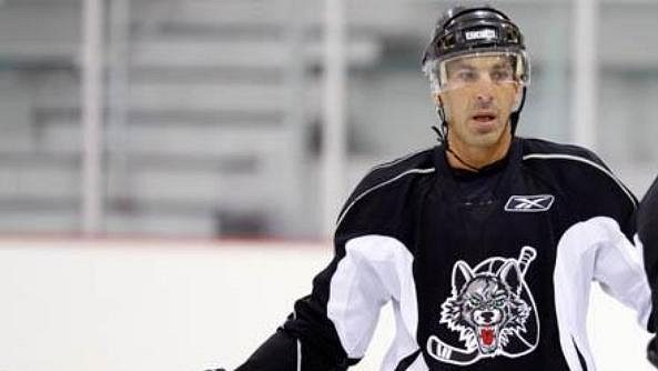 Chris Chelios na tréninku Chicaga Wolves Chris Chelios na tréninku Chicaga Wolves