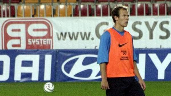 Arjen Robben během tréninku nizozemské reprezentace Arjen Robben během tréninku nizozemské reprezentace