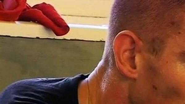 Slovenský boxer Tomi Kovács při tréninku Slovenský boxer Tomi Kovács při tréninku