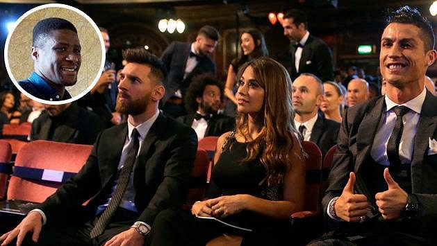 Francis Koné o ceremoniál po boku Messiho a Ronalda přišel. Francis Koné o ceremoniál po boku Messiho a Ronalda přišel.