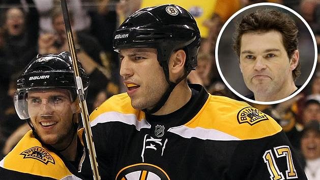 Útočníci Bostonu Bruins David Krejčí (vlevo) a Milan Lucic (uprostřed) se už těší na příchod Jaromíra Jágra. Útočníci Bostonu Bruins David Krejčí (vlevo) a Milan Lucic (uprostřed) se už těší na příchod Jaromíra Jágra.