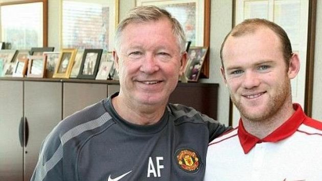 Alex Ferguson a Wayne Rooney - konec války. Alex Ferguson a Wayne Rooney - konec války.