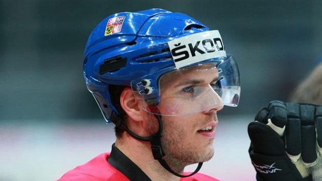David Krejčí na tréninku hokejové reprezentace. David Krejčí na tréninku hokejové reprezentace.