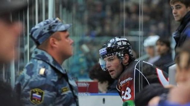 Český hokejista Jaromír Jágr v dresu Omsku Český hokejista Jaromír Jágr v dresu Omsku