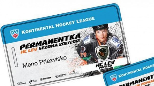 Vzor permanentky pro premiérový ročník popradského Lva v KHL. Vzor permanentky pro premiérový ročník popradského Lva v KHL.