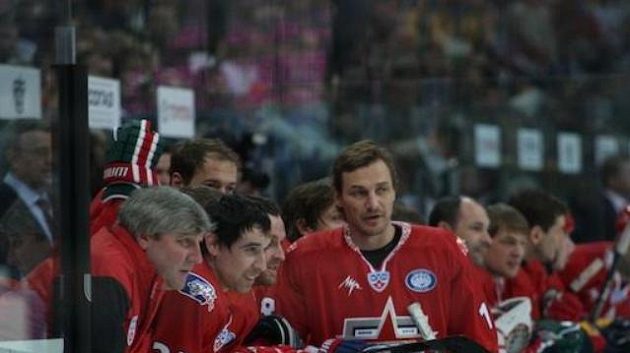 Sergej Fjodorov (zcela vpravo) při Utkání hvězd KHL Sergej Fjodorov (zcela vpravo) při Utkání hvězd KHL