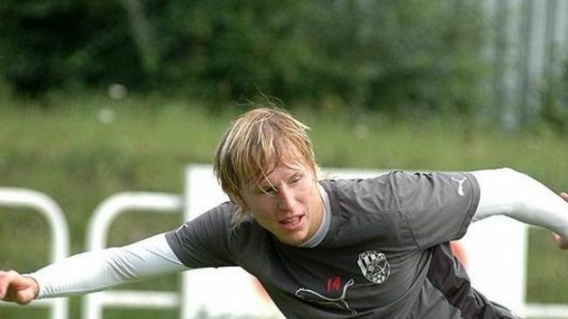František Rajtoral během svého prvního tréninku ve Viktorii Plzeň. František Rajtoral během svého prvního tréninku ve Viktorii Plzeň.