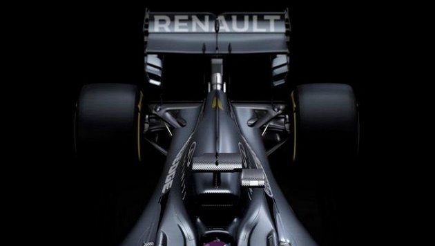 Renault ukázal nový monopost jen částečně na fotografiích. Renault ukázal nový monopost jen částečně na fotografiích.