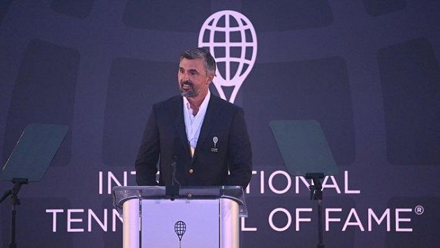 Bývalý chorvatský tenista Goran Ivaniševič při uvedení do Mezinárodní tenisové síně slávy, Bývalý chorvatský tenista Goran Ivaniševič při uvedení do Mezinárodní tenisové síně slávy,