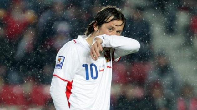 Tomáš Rosický po zápase proti Polsku Tomáš Rosický po zápase proti Polsku