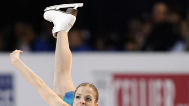 Italská krasobruslařka Carolina Kostnerová během volné jízdy na mistrovství Evropy v Tallinnu Italská krasobruslařka Carolina Kostnerová během volné jízdy na mistrovství Evropy v Tallinnu