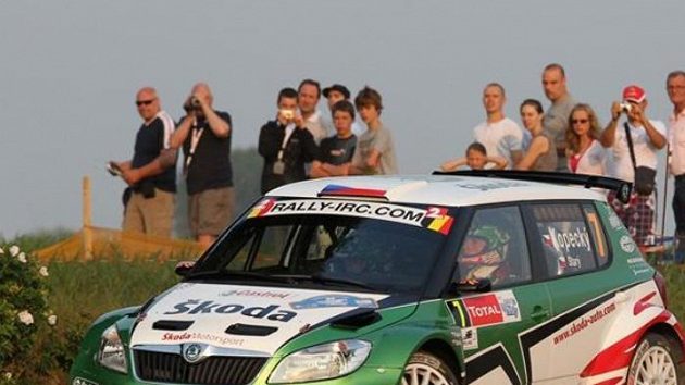 Jan Kopecký s vozem Škoda Fabia S2000. Jan Kopecký s vozem Škoda Fabia S2000.