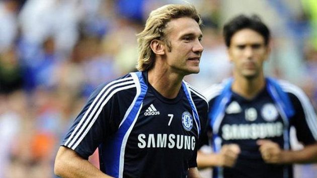 Andrej Ševčenko v dresu londýnské Chelsea Andrej Ševčenko v dresu londýnské Chelsea