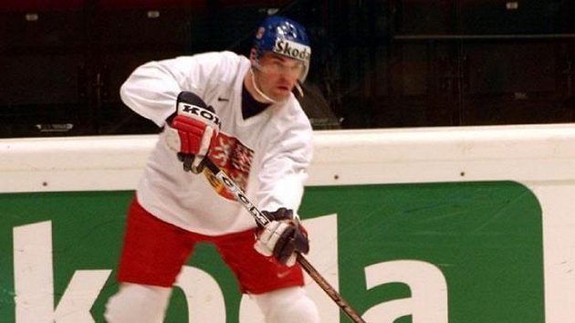 Jaromír Jágr na tréninku české reprezentace ve Vídni. Jaromír Jágr na tréninku české reprezentace ve Vídni.