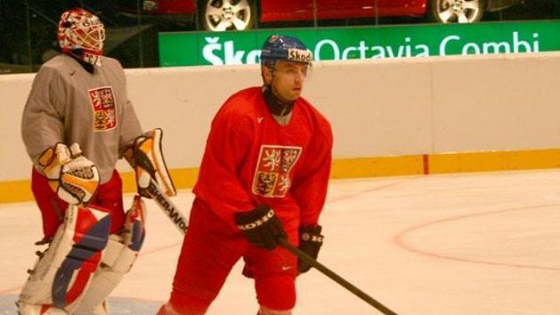 David Výborný (vpravo) na tréninku české reprezentace ve Vídni. David Výborný (vpravo) na tréninku české reprezentace ve Vídni.