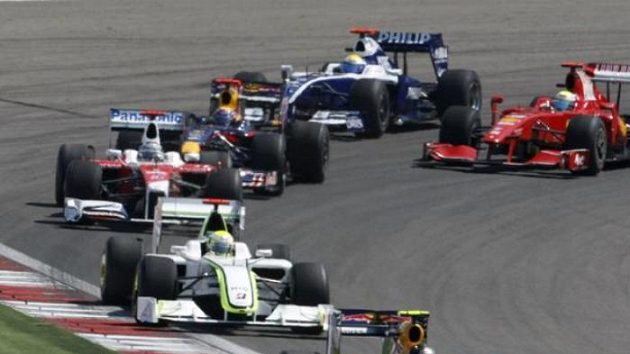 Jezdci formule 1 během Velké ceny Turecka Jezdci formule 1 během Velké ceny Turecka