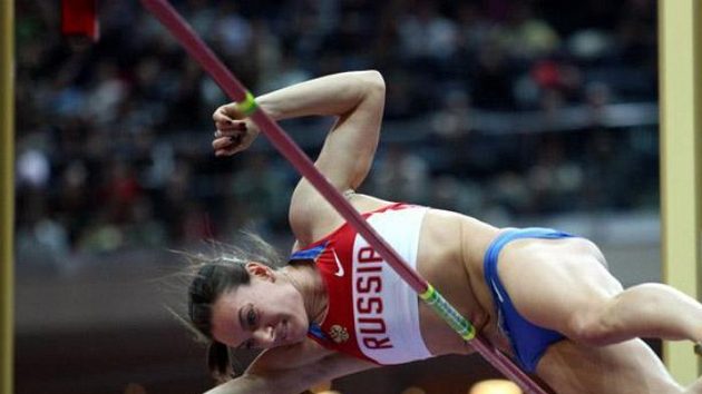 Ruská tyčkařka Jelena Isinbajevová na Mítinku světových rekordmanů v Praze. Ruská tyčkařka Jelena Isinbajevová na Mítinku světových rekordmanů v Praze.