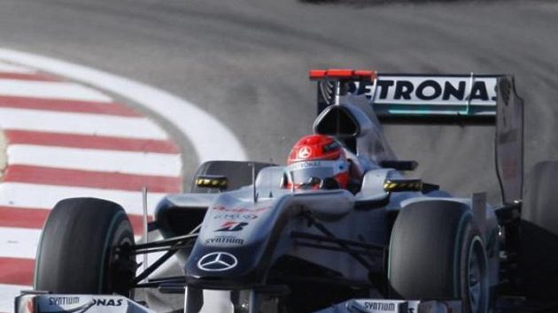 Michael Schumacher s vozem Mercedes Michael Schumacher s vozem Mercedes