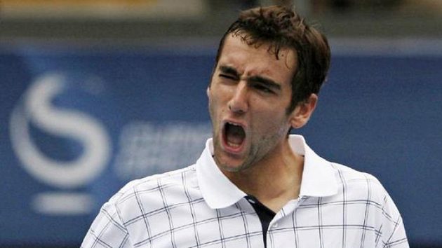 Chorvatský tenista Marin Čilič se raduje z výhry nad Španělem Rafaelem Nadalem Chorvatský tenista Marin Čilič se raduje z výhry nad Španělem Rafaelem Nadalem