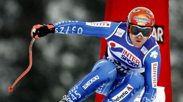 Vítěz SP ve sjezdu Švýcar Didier Cuche Vítěz SP ve sjezdu Švýcar Didier Cuche