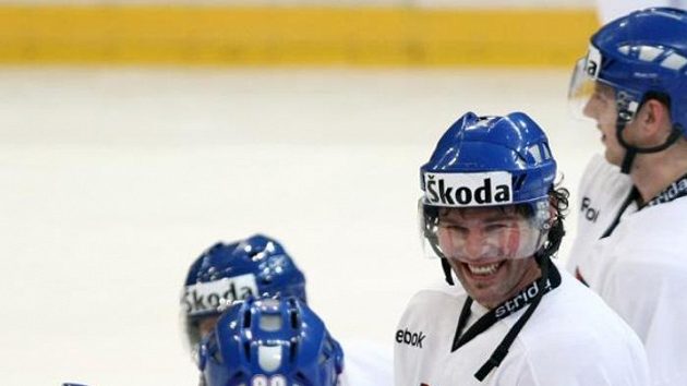 Jaromír Jágr na tréninku národního týmu Jaromír Jágr na tréninku národního týmu