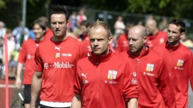 David Jarolím (uprostřed) na tréninku české reprezentace David Jarolím (uprostřed) na tréninku české reprezentace