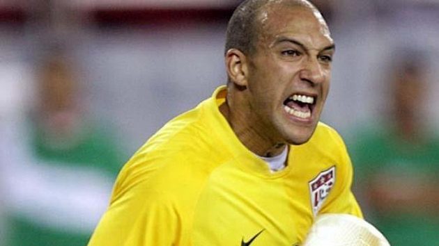 Tim Howard - brankář Evertonu. Tim Howard - brankář Evertonu.