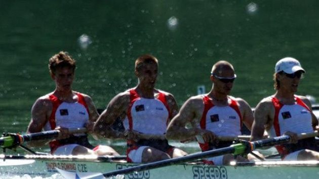 Čtyřka bez muži - Horváth, Karek Neffe, Jan Gruber, Milan Bruncvík. Ilustrační foto Čtyřka bez muži - Horváth, Karek Neffe, Jan Gruber, Milan Bruncvík. Ilustrační foto