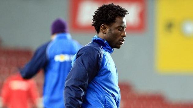 Fotbalista Sparty Bony Wilfried na tréninku před utkáním Evropské ligy proti Kodani Fotbalista Sparty Bony Wilfried na tréninku před utkáním Evropské ligy proti Kodani