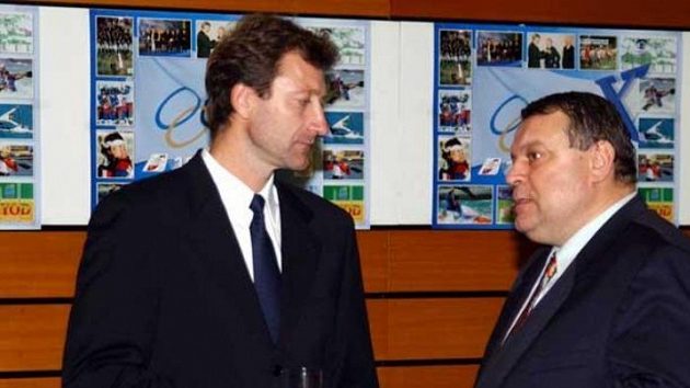 Dvě sportovní legendy: tenista Miloš Mečíř (vlevo) a dráhový cyklista Anton Tkáč. Dvě sportovní legendy: tenista Miloš Mečíř (vlevo) a dráhový cyklista Anton Tkáč.