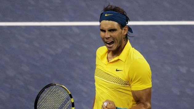 Španělský tenista Rafael Nadal se raduje z postupu do 3. kola na US Open Španělský tenista Rafael Nadal se raduje z postupu do 3. kola na US Open