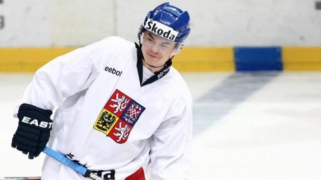 Jiří Hudler na tréninku národního týmu. Jiří Hudler na tréninku národního týmu.