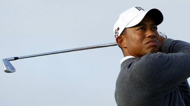 Americký golfista Tiger Woods během tréninku na British Open Americký golfista Tiger Woods během tréninku na British Open