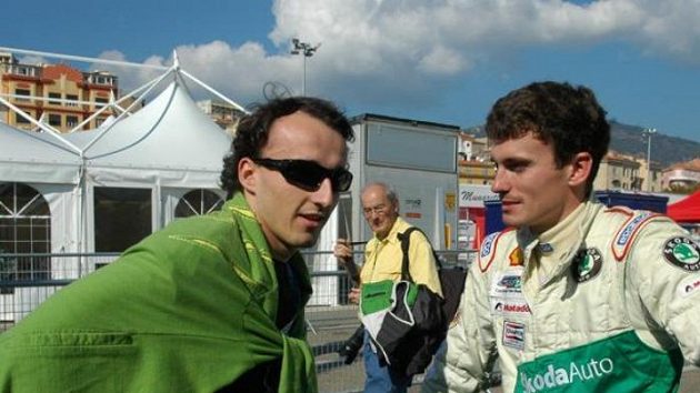 Jan Kopecký (vpravo) s Robertem Kubicou Jan Kopecký (vpravo) s Robertem Kubicou