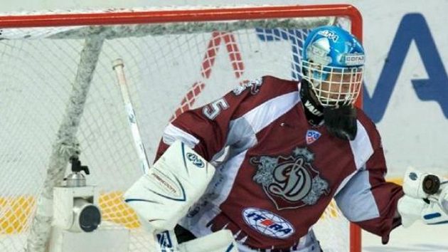 Martin Prusek v dresu Dynama Riga Martin Prusek v dresu Dynama Riga