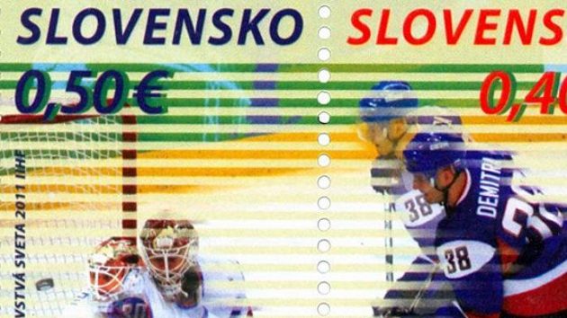 Poštovní známka pro mistrovství světa v hokeji na Slovensku. Poštovní známka pro mistrovství světa v hokeji na Slovensku.