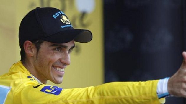 Španělský cyklista Alberto Contador Španělský cyklista Alberto Contador