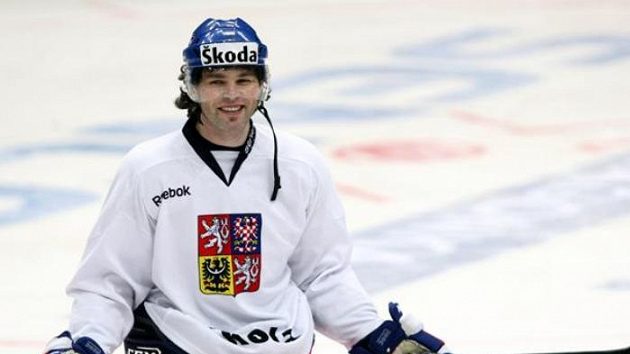 Jaromír Jágr na tréninku hokejové reprezentace v Praze Jaromír Jágr na tréninku hokejové reprezentace v Praze