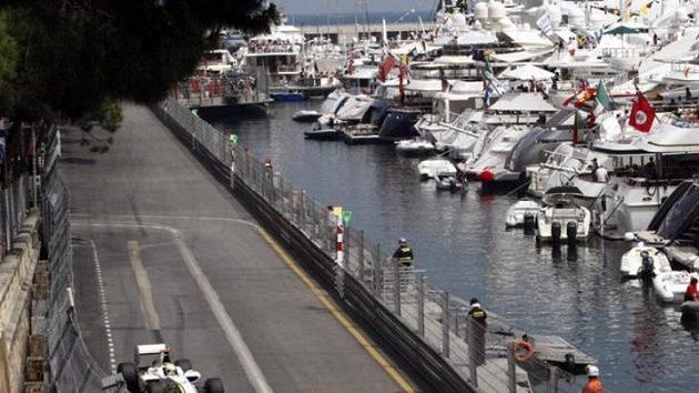 Jenson Button na trati Velké ceny Monaka Jenson Button na trati Velké ceny Monaka