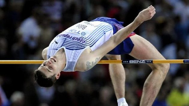 Výškař Jaroslav Bába při finále MS v Berlíně. Výškař Jaroslav Bába při finále MS v Berlíně.